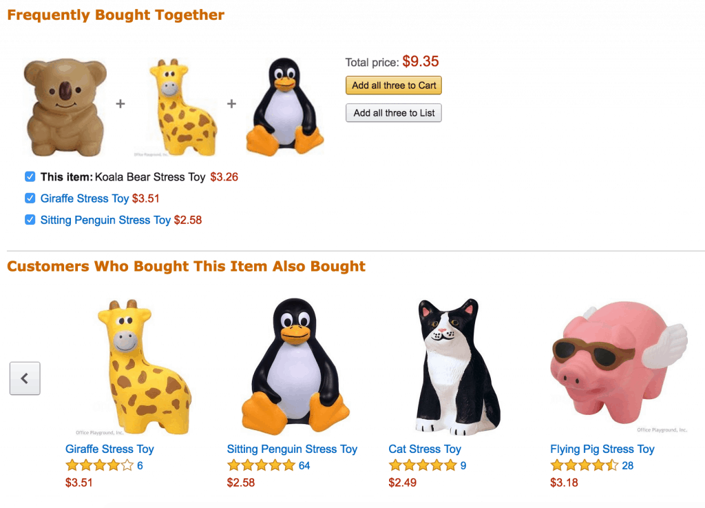 amazon cross sell up sell