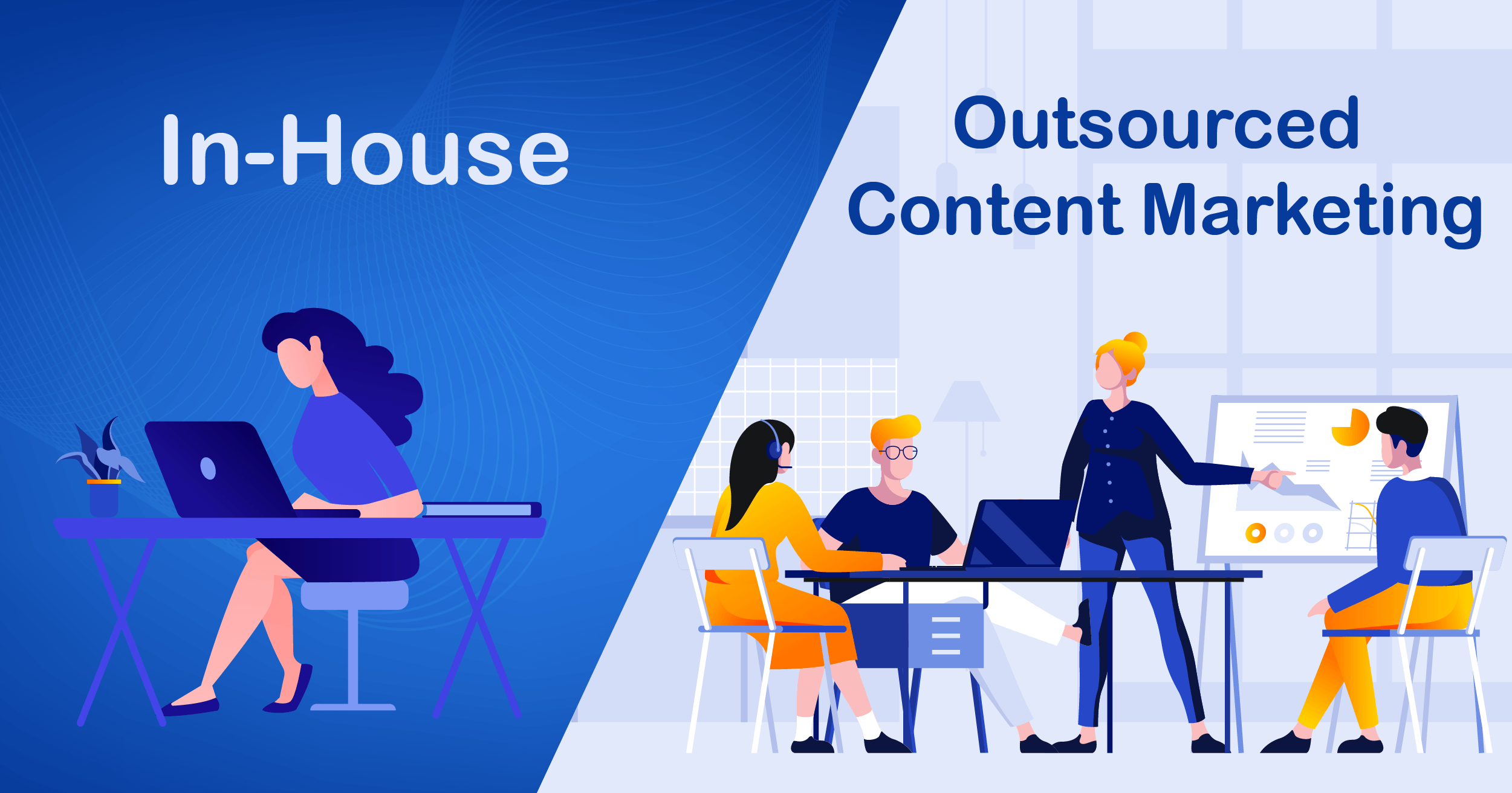 In-House vs. Outsourced Content Marketing for B2B SaaS Companies