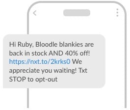 Back-in-stock SMS