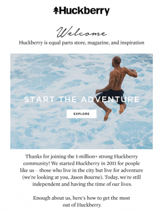 Huckberry-welcome-email